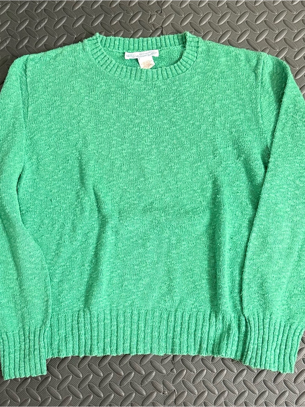 Green and Pink Women's Crewneck Sweater